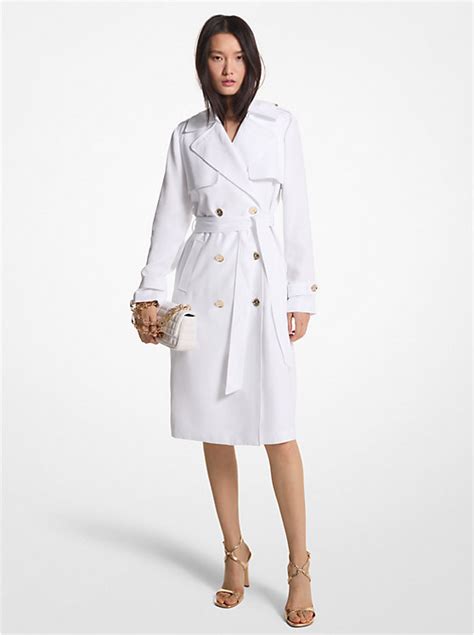 trench michael kors beige|Draped Trench Coat .